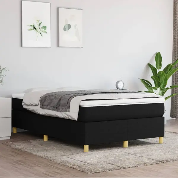Gossi cadru de pat, negru, 120x200 cm, material textil