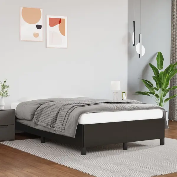 Gossi cadru de pat, negru, 120x200 cm, piele ecologica