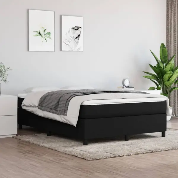 Gossi cadru de pat, negru, 140x200 cm, material textil