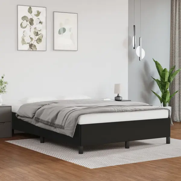 Gossi cadru de pat, negru, 140x200 cm, piele ecologica