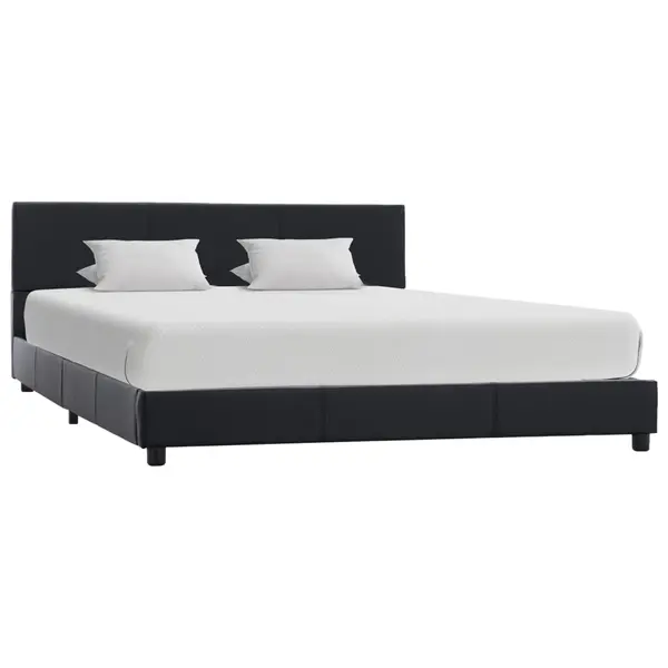 Gossi cadru de pat, negru, 140x200 cm, piele ecologica