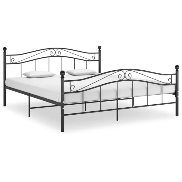 Gossi cadru de pat, negru, 160x200 cm, metal