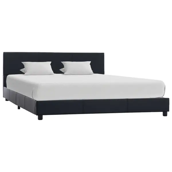 Gossi cadru de pat, negru, 160x200 cm, piele ecologica
