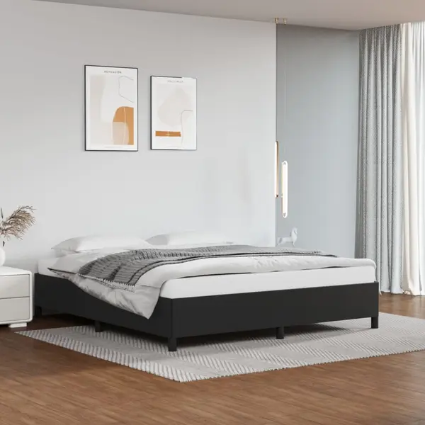Gossi cadru de pat, negru, 180x200 cm, piele ecologica