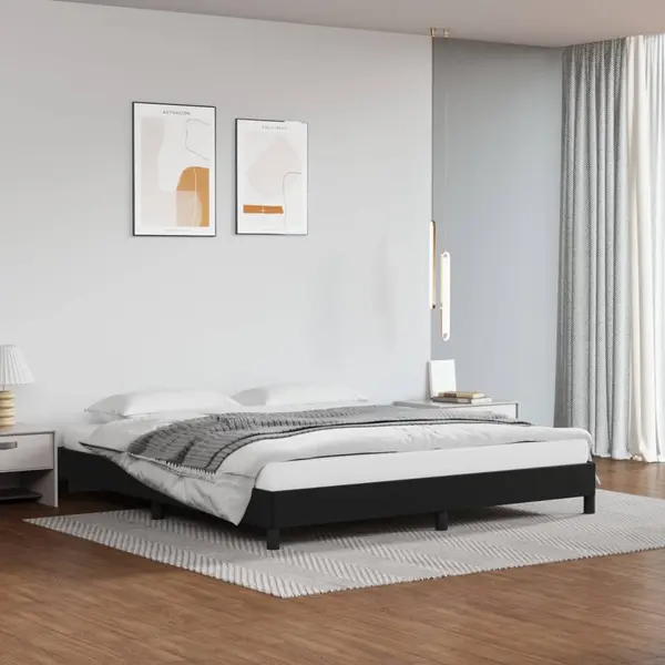 Gossi cadru de pat, negru, 180x200 cm, piele ecologica