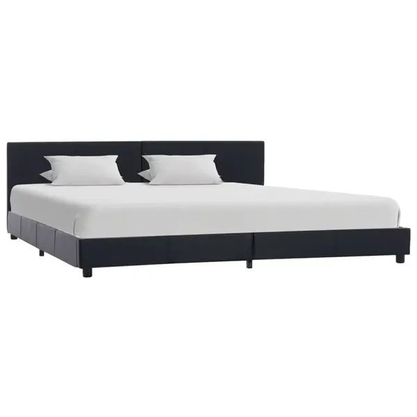 Gossi cadru de pat, negru, 180x200 cm, piele ecologica