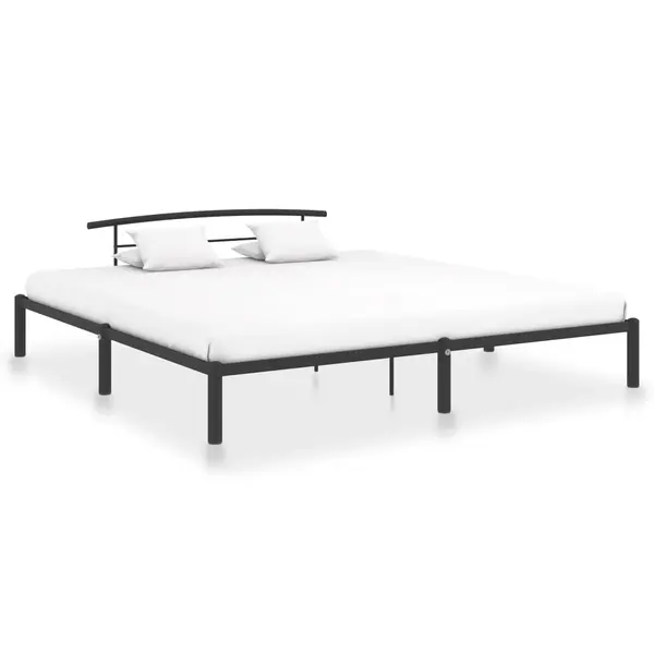 Gossi cadru de pat, negru, 200 x 200 cm, metal