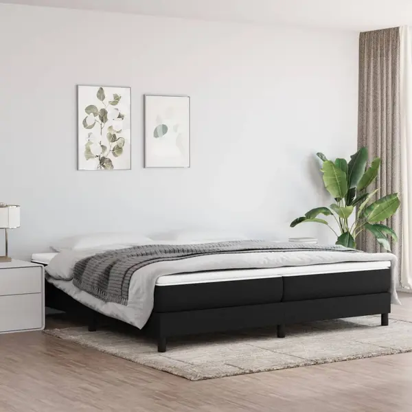 Gossi cadru de pat, negru, 200x200 cm, material textil