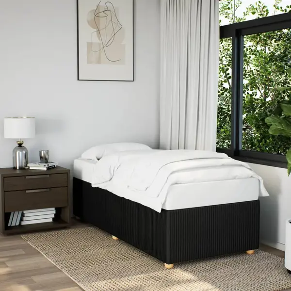 Gossi cadru de pat, negru, 80x200 cm, material textil