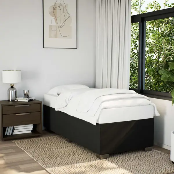 Gossi cadru de pat, negru, 80x200 cm, material textil