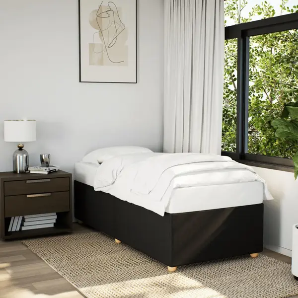 Gossi cadru de pat, negru, 90 x 200 cm, material textil