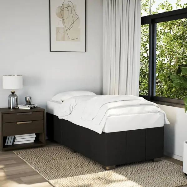 Gossi cadru de pat, negru, 90x190 cm, material textil
