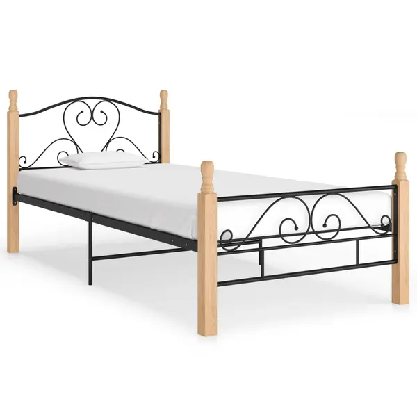 Gossi cadru de pat, negru, 90x200 cm, metal