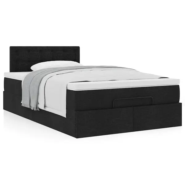 Gossi cadru de pat otoman cu saltea negru 120x190 cm tesatura