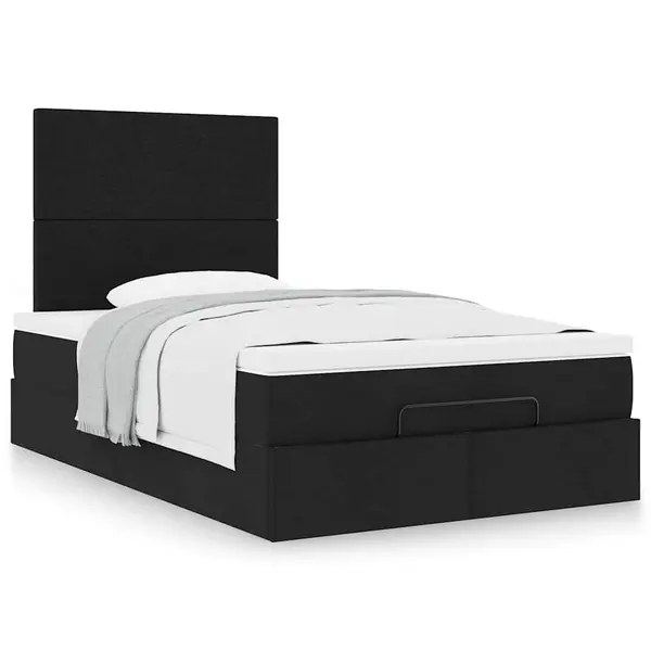 Gossi cadru de pat otoman cu saltea negru 120x190 cm tesatura