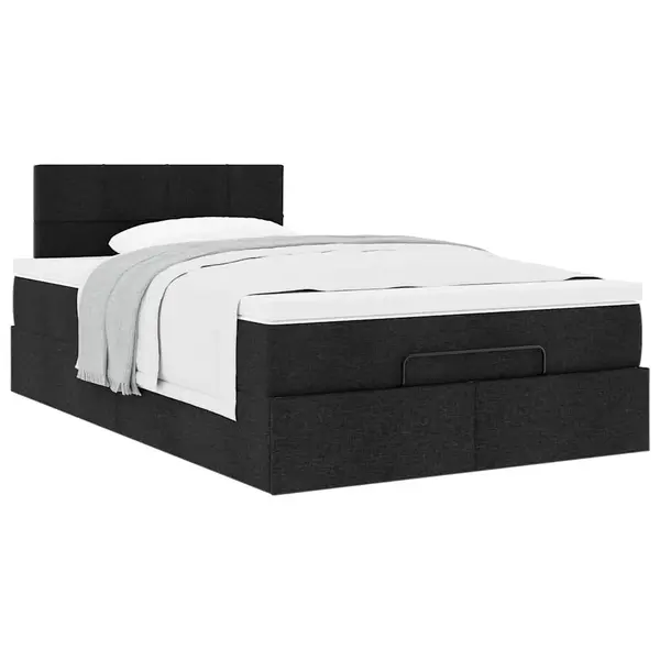 Gossi cadru de pat otoman cu saltea negru 120x190 cm tesatura