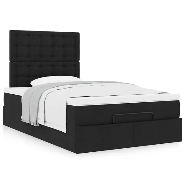 Gossi cadru de pat otoman cu saltea negru 120x190 cm tesatura