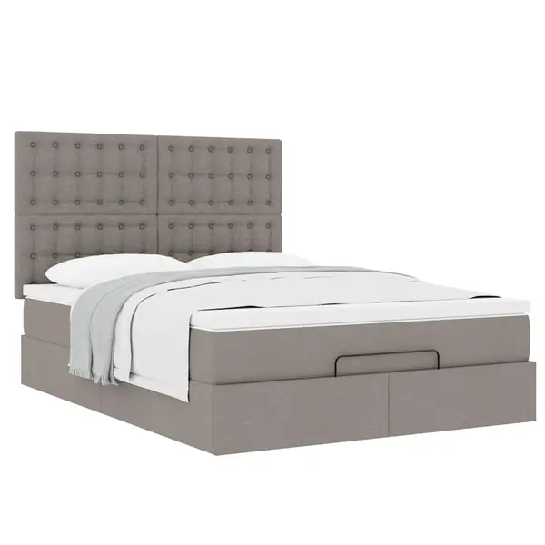 Gossi cadru de pat otoman cu saltea taupe 140x200cm material