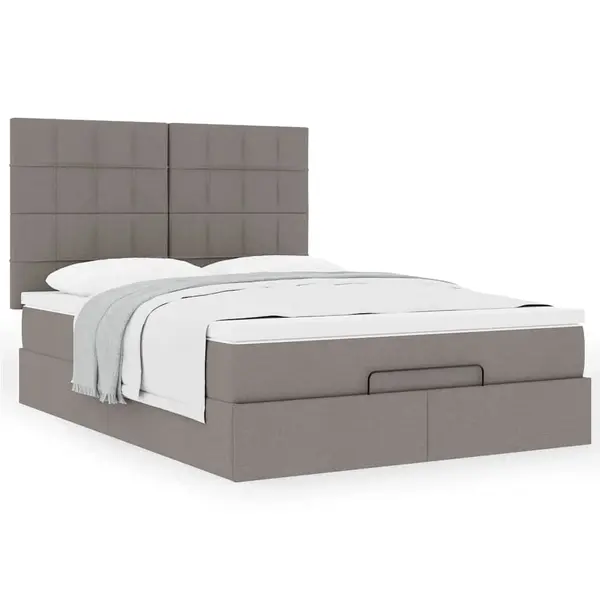 Gossi cadru de pat otoman cu saltea taupe 140x200cm material