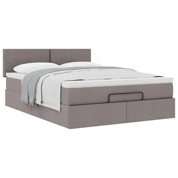 Gossi cadru de pat otoman cu saltea taupe 140x200cm material