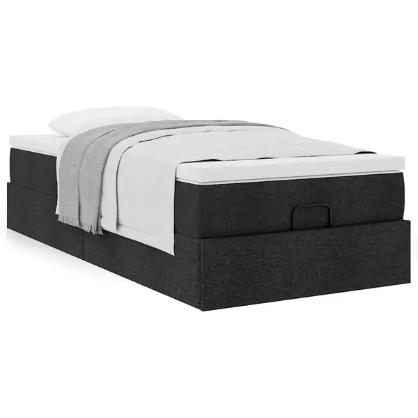 Gossi cadru de pat otoman cu saltea tesatura neagra 100x200cm