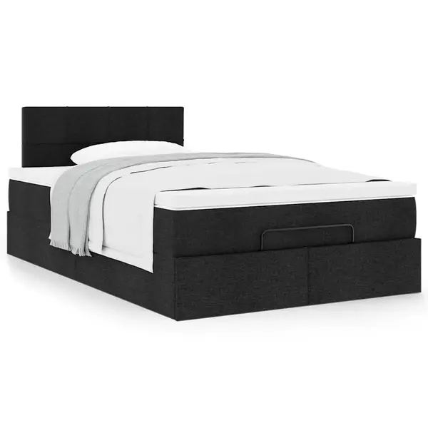 Gossi cadru de pat otoman cu saltea tesatura neagra 120x200cm