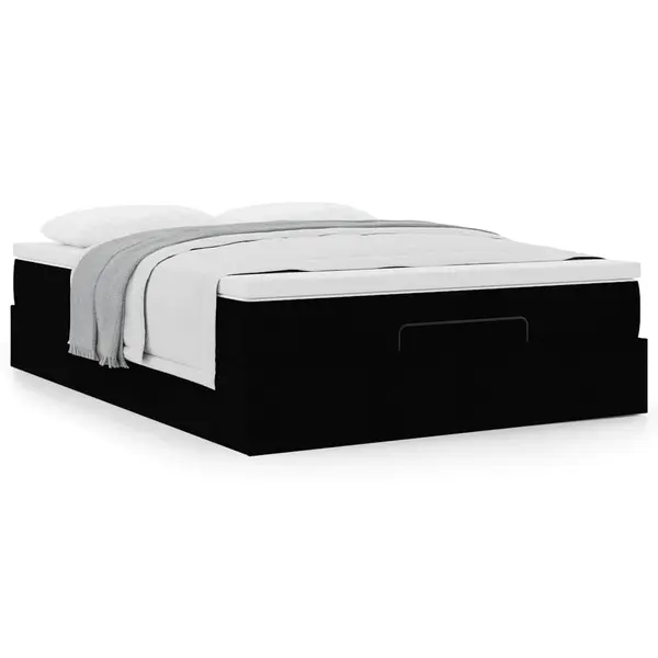 Gossi cadru de pat otoman cu saltea tesatura neagra 140x190cm