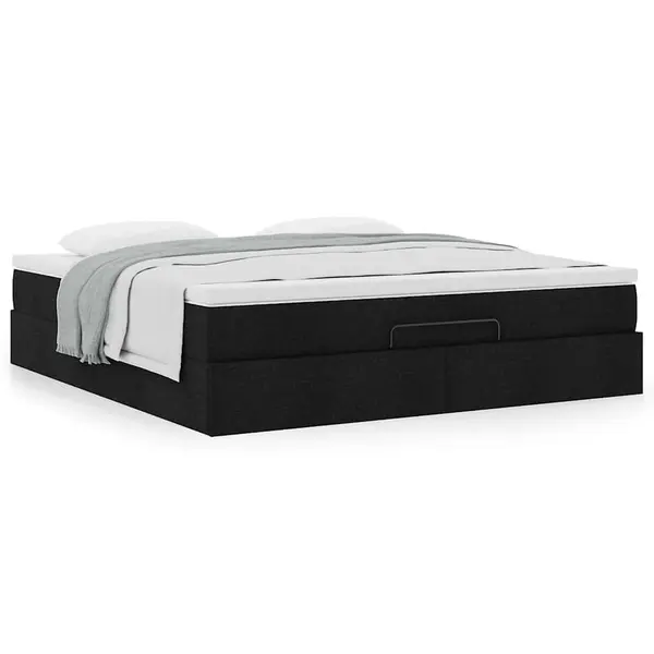 Gossi cadru de pat otoman cu saltea tesatura neagra 160x200cm