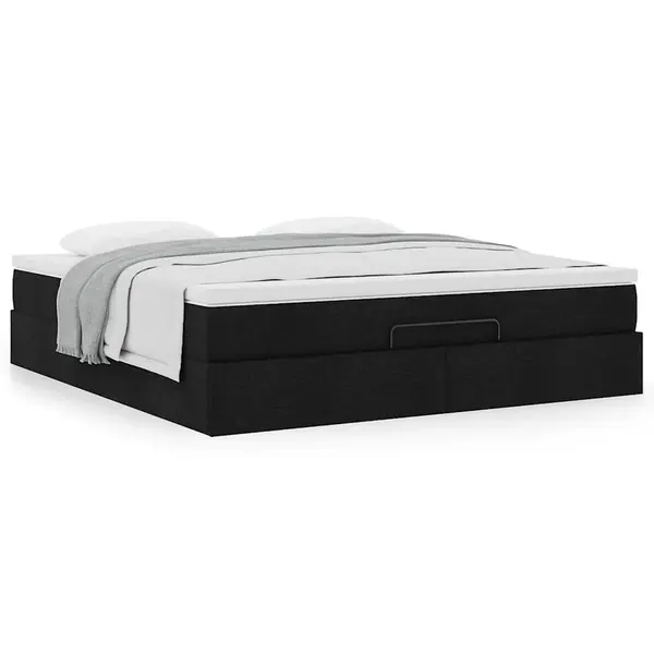Gossi cadru de pat otoman cu saltea tesatura neagra 180x200cm