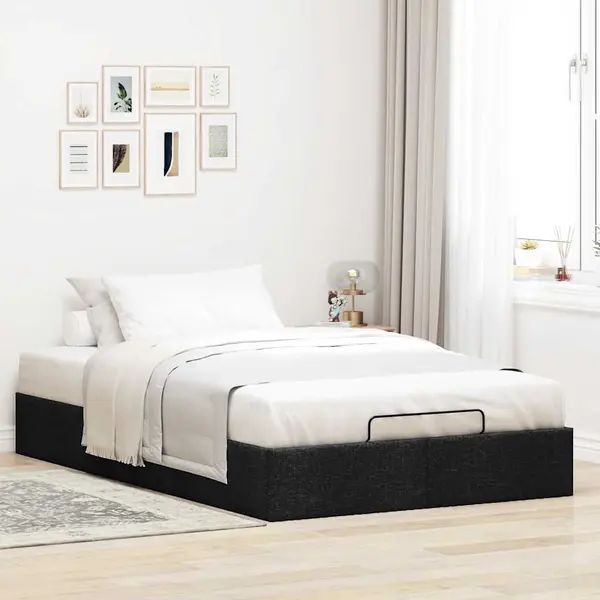 Gossi cadru de pat otoman fara saltea negru 120x200 cm tesatura