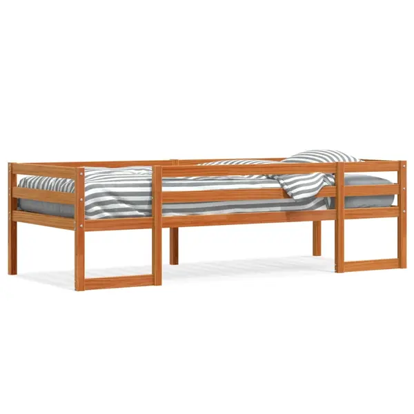 Gossi cadru de pat pentru copii maro ceruit 90x200 cm lemn masiv pin