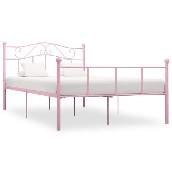 Gossi cadru de pat, roz, 140 x 200 cm, metal