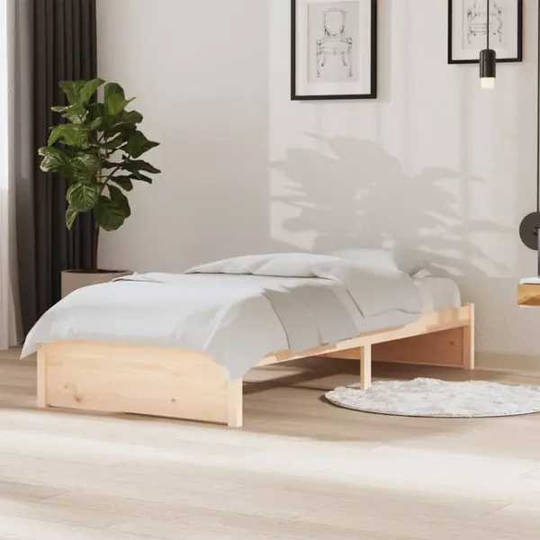 Gossi cadru de pat single, 90x190 cm, lemn masiv