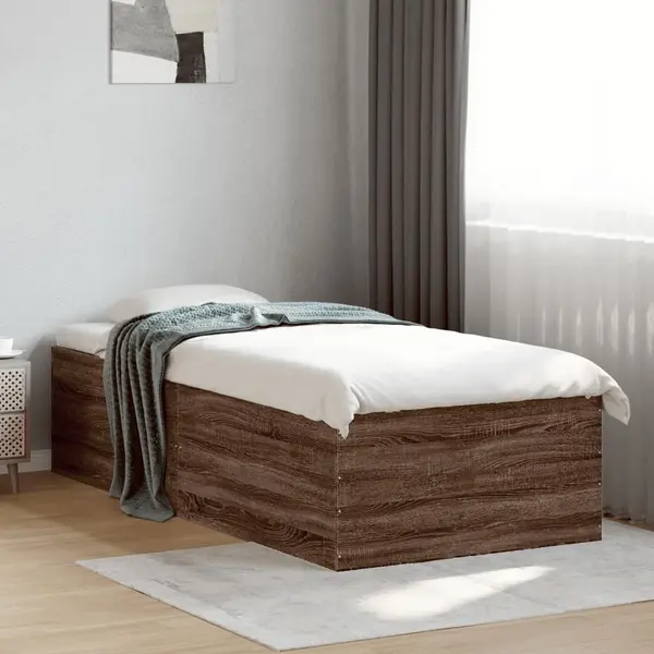 Gossi cadru de pat, stejar maro, 90x190 cm, lemn prelucrat