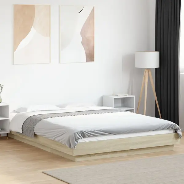 Gossi cadru de pat, stejar sonoma, 120x190 cm, lemn prelucrat