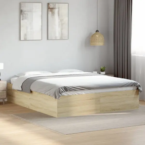 Gossi cadru de pat, stejar sonoma, 150x200 cm, lemn prelucrat