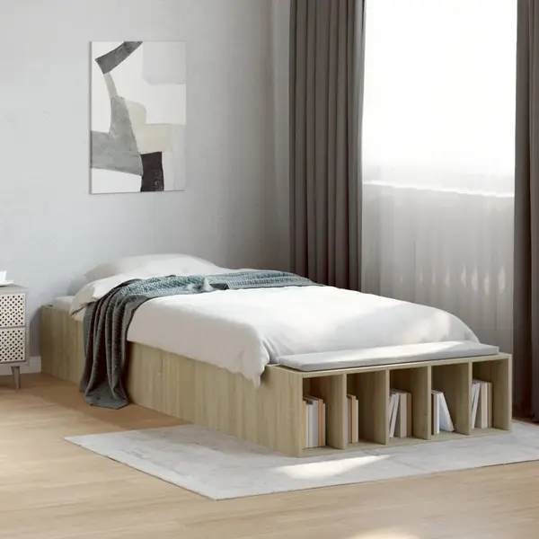 Gossi cadru de pat, stejar sonoma, 75x190 cm, lemn prelucrat