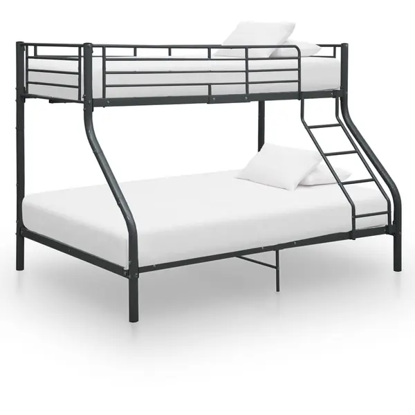 Gossi cadru de pat supraetajat, negru, 140 x 200/90 x 200 cm, metal