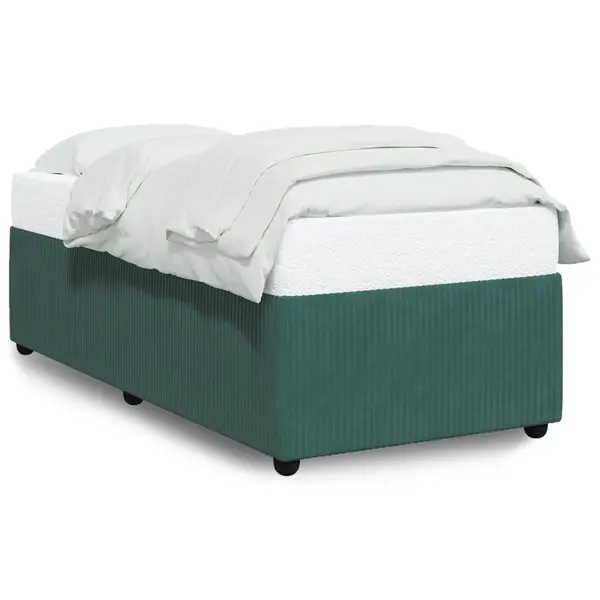 Gossi cadru de pat, verde inchis, 90x200 cm, catifea