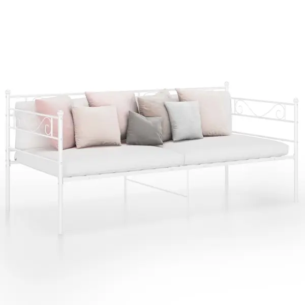 Gossi cadru pat canapea, alb, 90x200 cm, metal