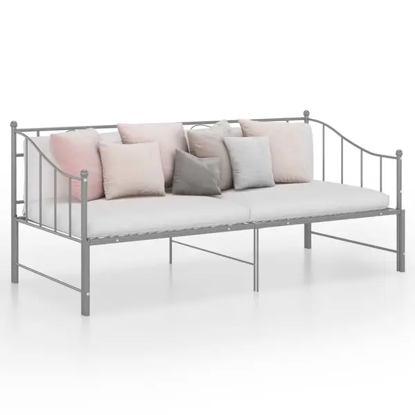 Gossi cadru pat canapea extensibila, gri, 90x200 cm, metal