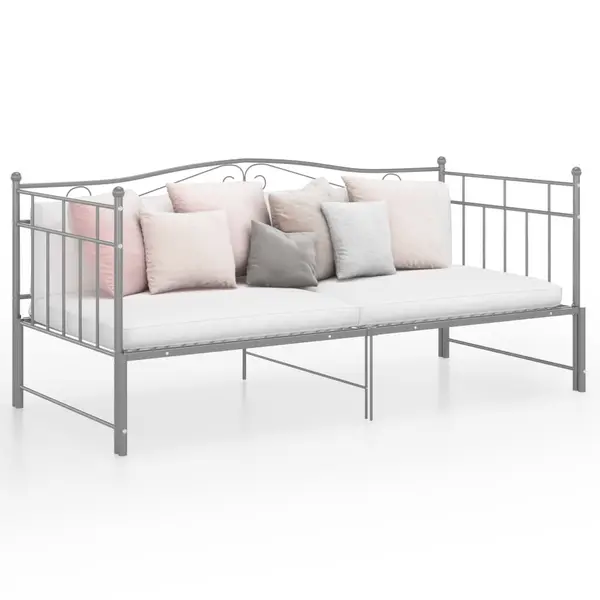 Gossi cadru pat canapea extensibila, gri, 90x200 cm, metal