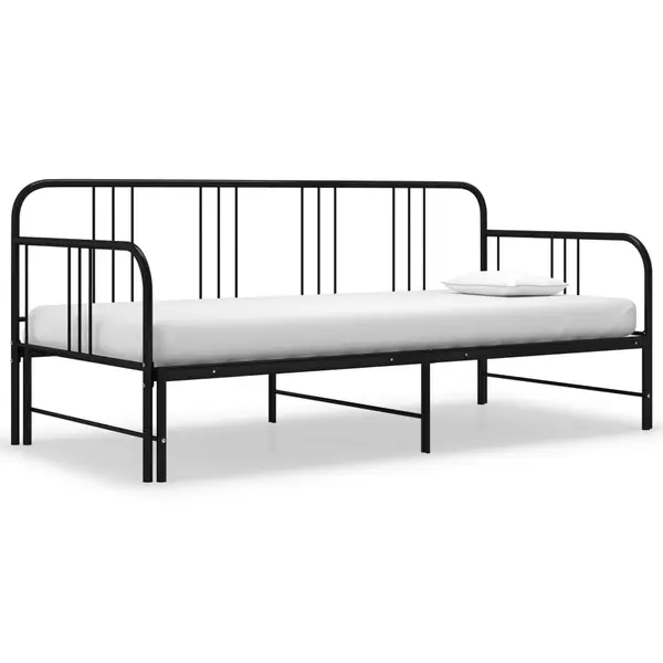 Gossi cadru pat canapea extensibila, negru, 90 x 200 cm, metal