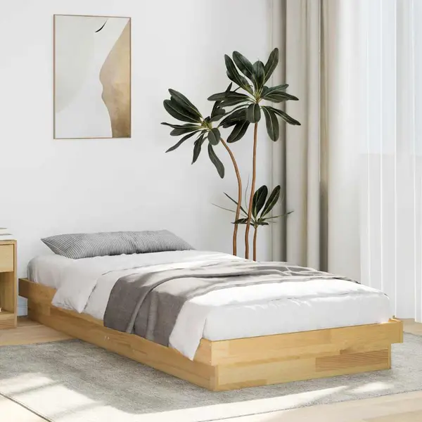 Gossi cadru pat fara saltea 75x190 cm lemn masiv de stejar