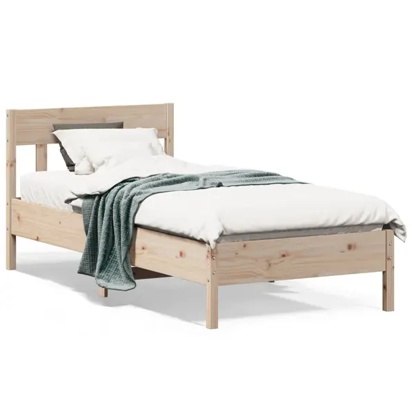 Gossi cadru pat fara saltea, 90x190 cm, lemn masiv de pin