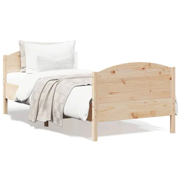 Gossi cadru pat fara saltea, 90x190 cm, lemn masiv de pin