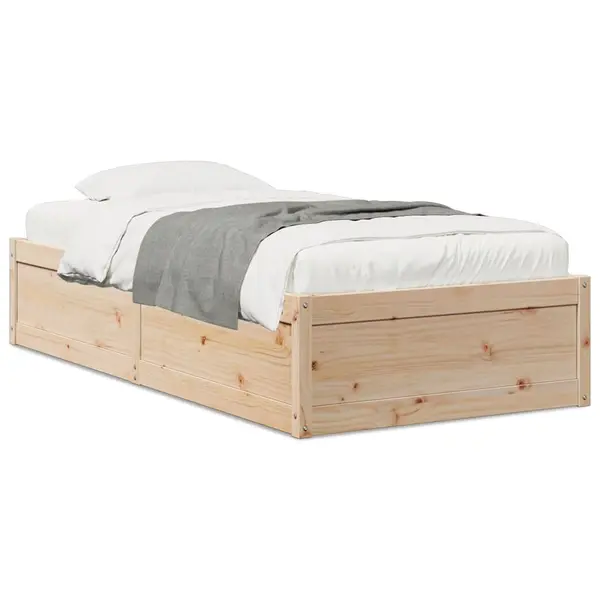 Gossi cadru pat fara saltea, 90x190 cm, lemn masiv de pin