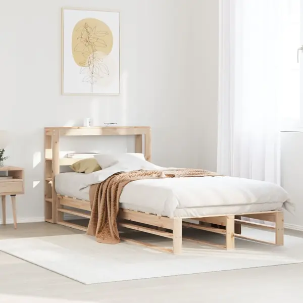 Gossi cadru pat fara saltea, 90x190 cm, lemn masiv de pin