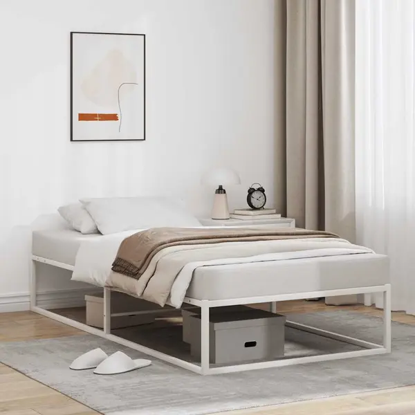 Gossi cadru pat fara saltea alb 90x200 cm metal