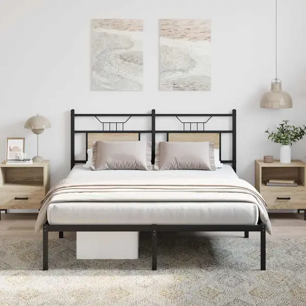 Gossi cadru pat fara saltea stejar sonoma 150x200 cm lemn prelucrat